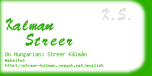 kalman streer business card